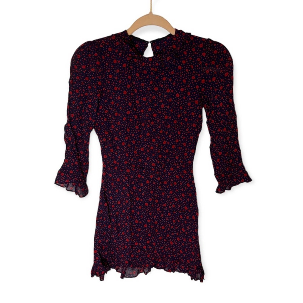 Reformation Stevie floral dot printed mini dress - Picture 3 of 9